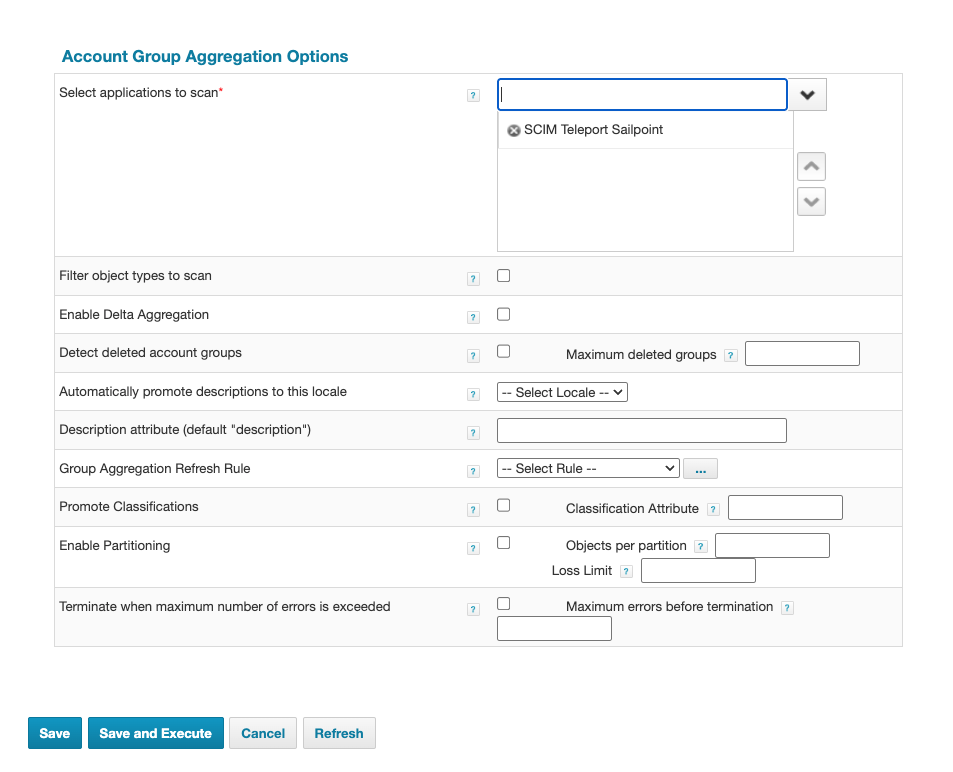 Configure Aggregation