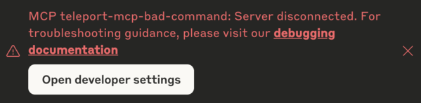 Server disconnected error